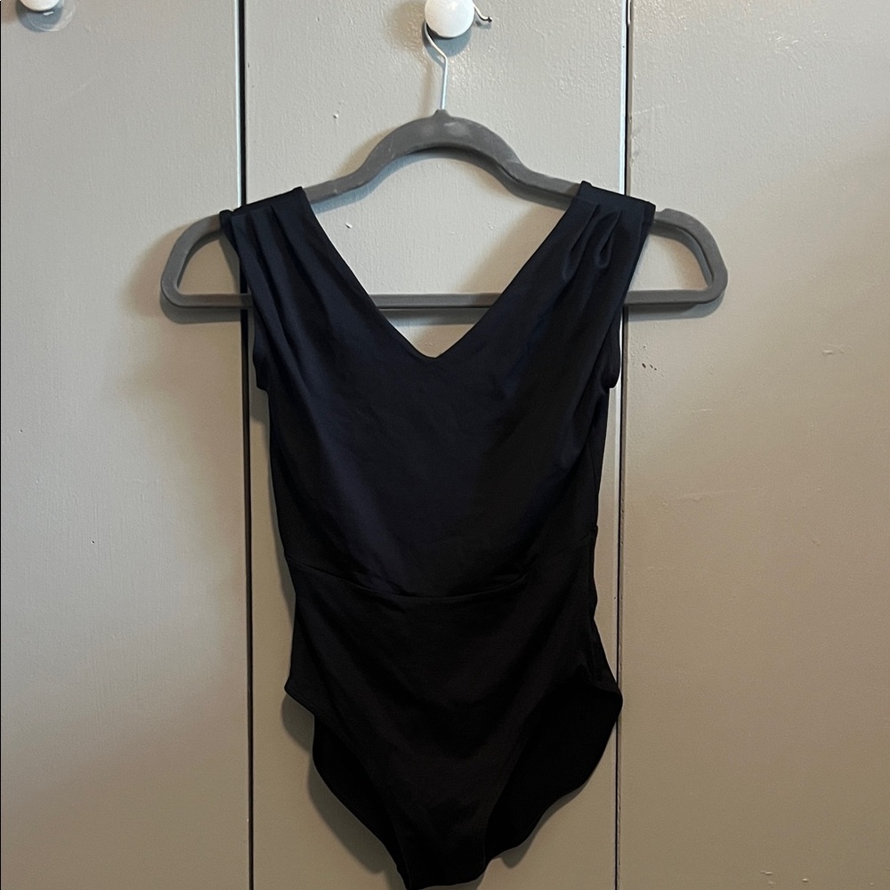 Ballet Rosa Black low back leotard